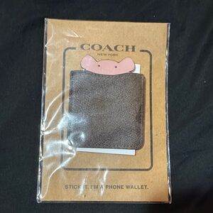 Coach Brown Peak-A-Boo Pig Phone Wallet
